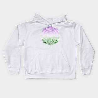 Genderqueer Pride Mandala Kids Hoodie